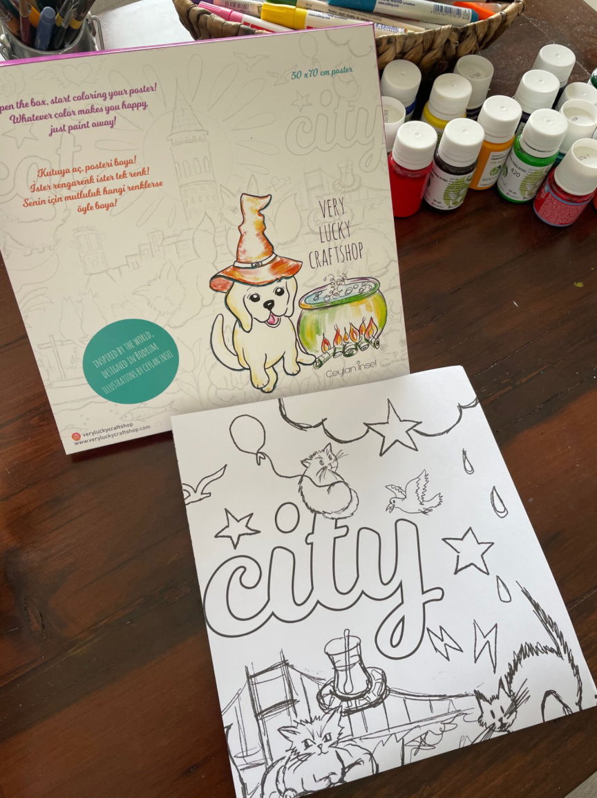 Boyanabilir poster - Cat City