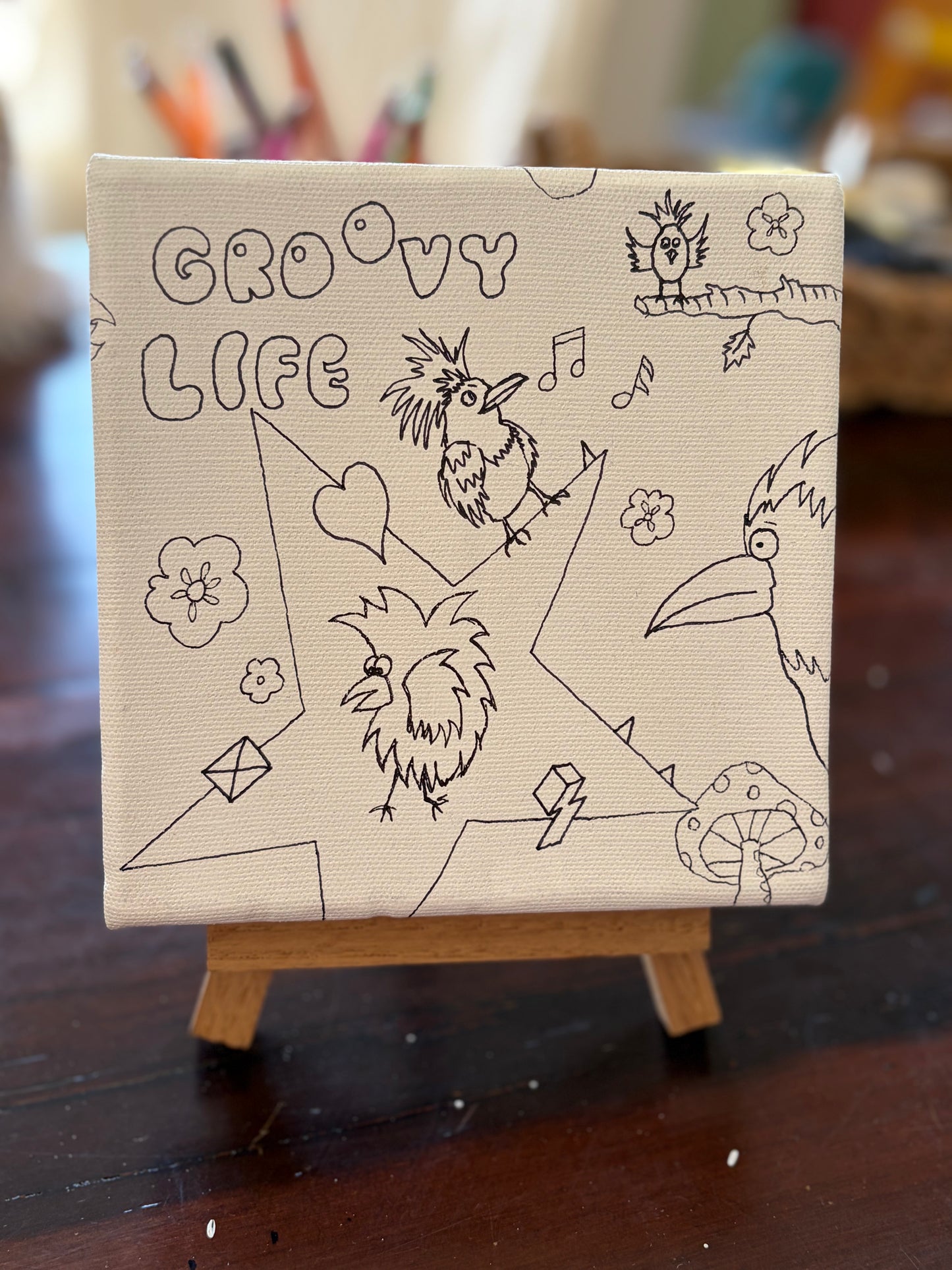 Boyanabilir Mini Tuval - Groovy Life
