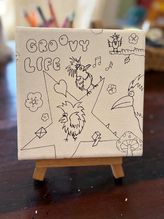 Boyanabilir Mini Tuval - Groovy Life